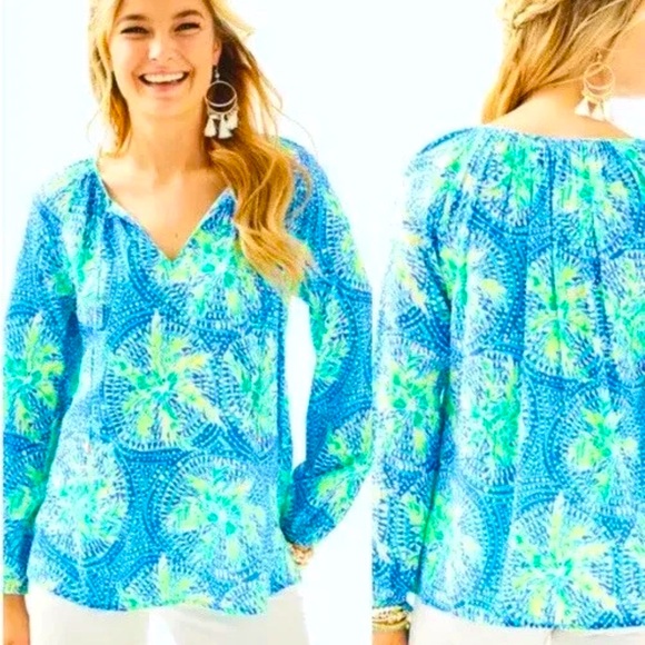 Lilly Pulitzer NWT Willa Tunic Top Tropic Like Its Hot $128 Size XXS,XS - Picture 2 of 6
